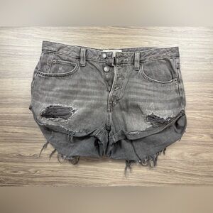 Free People Black Denim Shorts Size 28